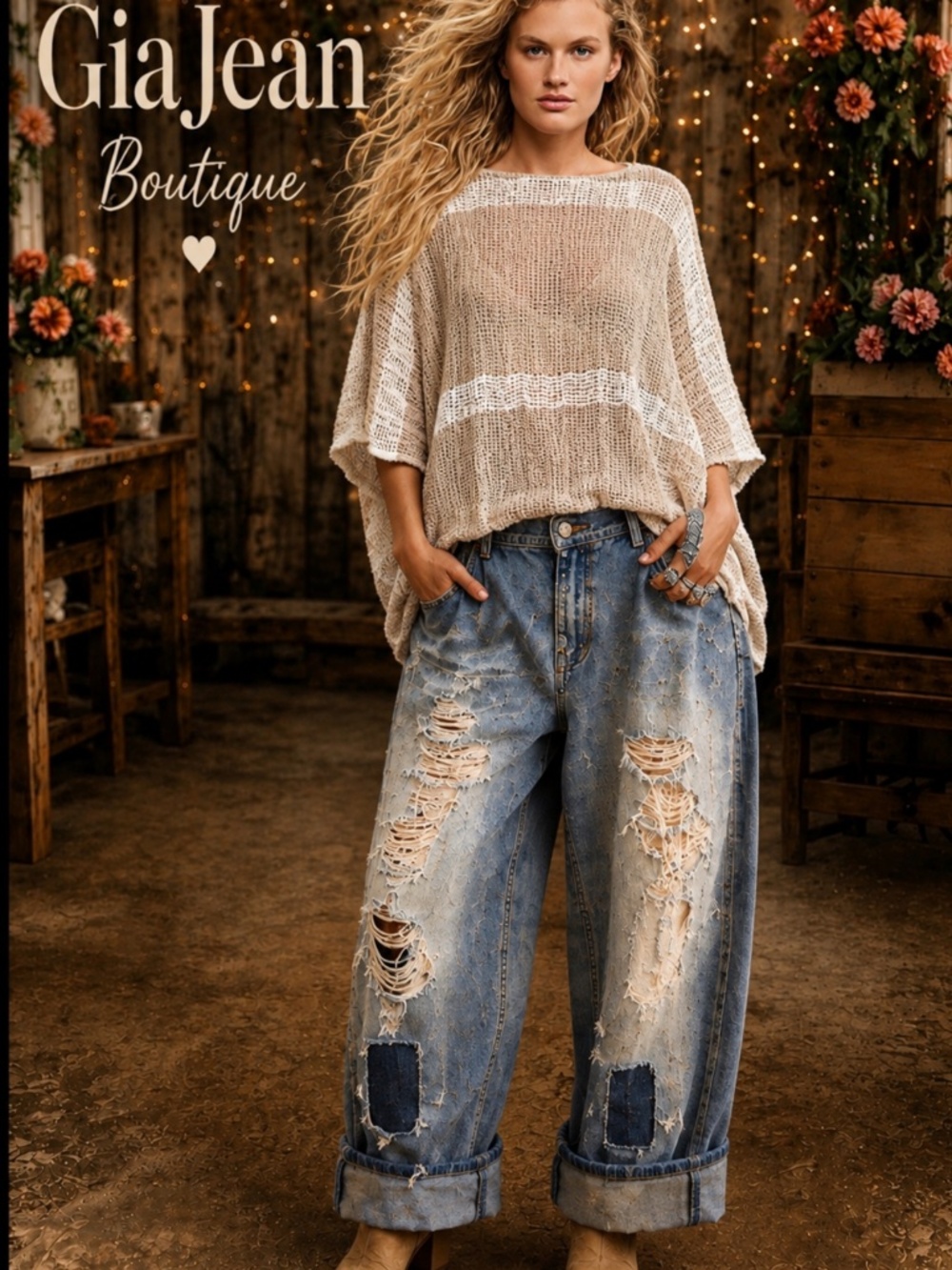 🎉 A RARE BIRD “ GRUNGE “ A RARE BIRD HAND MADE GRUNGE JEANS 24